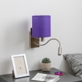 Brilagi - LED Fleksibilna stenska svetilka NUBILA 1xE27/25W/230V + LED/3W mat krom/vijolična