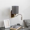 Brilagi - LED Fleksibilna stenska svetilka NUBILA 1xE27/25W/230V + LED/3W medenina/antracit