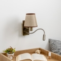 Brilagi - LED Fleksibilna stenska svetilka NUBILA 1xE27/25W/230V + LED/3W medenina/rjava