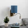 Brilagi - LED Fleksibilna stenska svetilka NUBILA 1xE27/25W/230V+ LED/3W medenina/temno modra