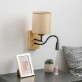 Brilagi - LED Fleksibilna stenska svetilka NUBILA WOOD 1xE27/25W/230V + LED/3W hrast/svetlo rjava