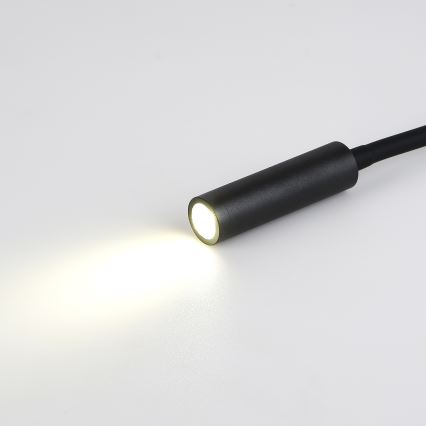 Brilagi - LED Fleksibilna stenska svetilka z USB priključkom MAYA LED/3W/230V 4000K črna