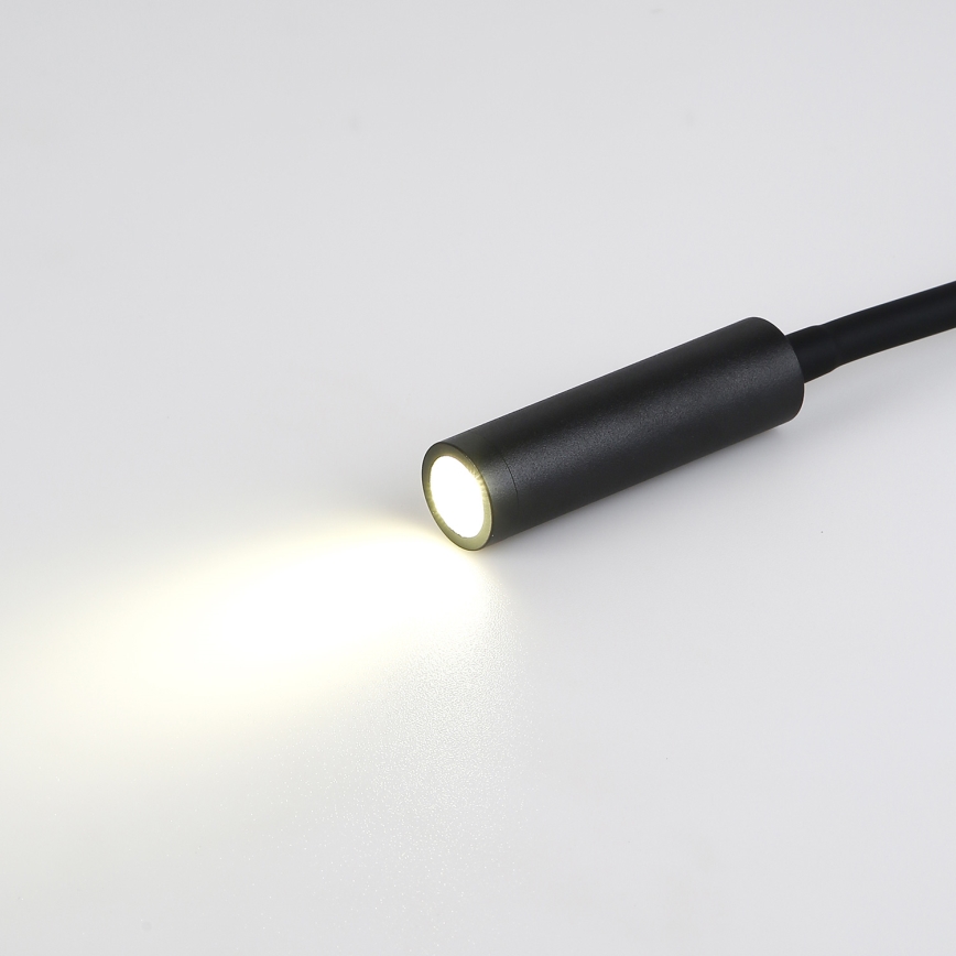Brilagi - LED Fleksibilna stenska svetilka z USB priključkom MAYA LED/3W/230V 4000K črna