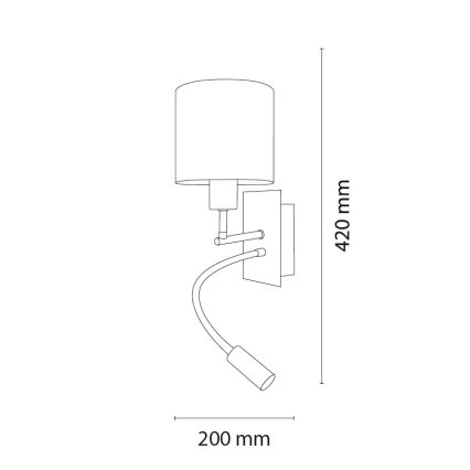 Brilagi - LED otroška prilagodljiva stenska svetilka BOBO 1xE27/25W/230V + LED/3W matiran krom/bela/živalski motivi