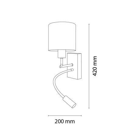 Brilagi - Otroška fleksibilna stenska LED svetilka BOBO WOOD 1xE27/25W/230V + LED/3W hrast/črna/bela/rožnata/vile