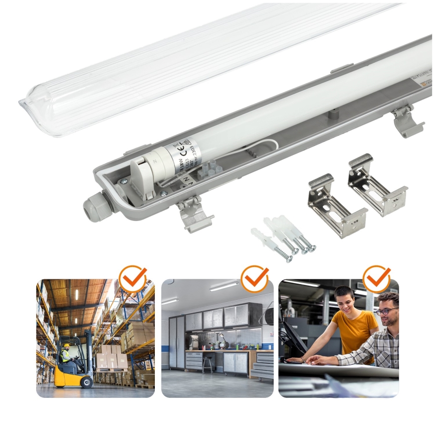 Brilagi - LED Industrijska fluorescentna svetilka OPTIMA T8 1xG13/18W/230V 4000K IP65 128 cm
