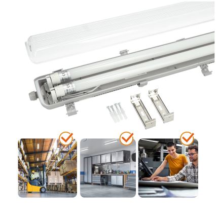 Brilagi - LED Industrijska fluorescentna svetilka OPTIMA T8 2xG13/18W/230V 6500K IP65 128 cm