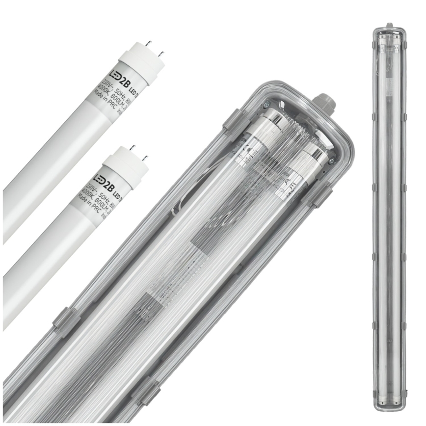 Brilagi - LED Industrijska fluorescentna svetilka OPTIMA T8 2xG13/18W/230V 6500K IP65 128 cm