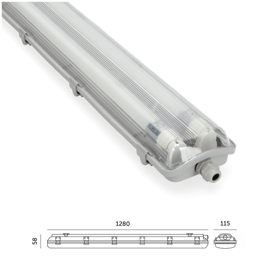 Brilagi - LED Industrijska fluorescentna svetilka OPTIMA T8 2xG13/18W/230V 6500K IP65 128 cm