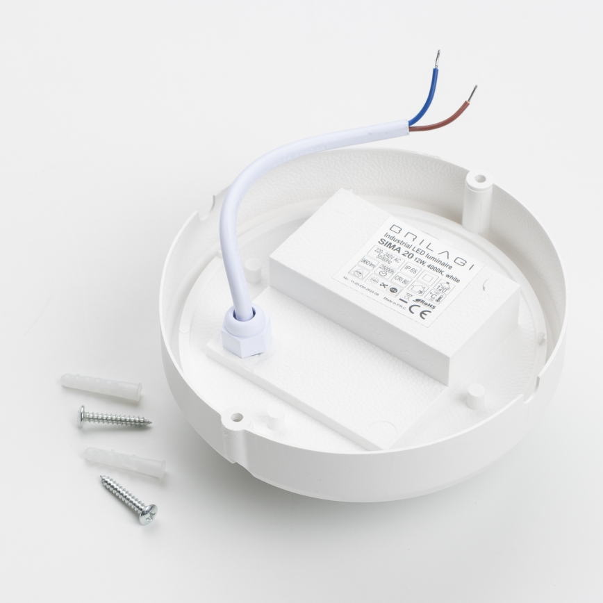 Brilagi - LED Industrijska stropna svetilka SIMA LED/12W/230V IP65 bela