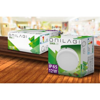 Brilagi - LED Industrijska stropna svetilka SIMA LED/12W/230V IP65 bela