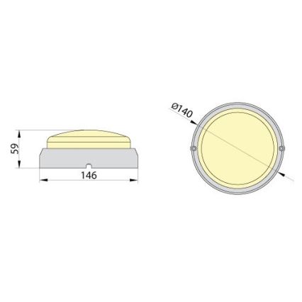 Brilagi - LED Industrijska stropna svetilka SIMA LED/12W/230V IP65 bela