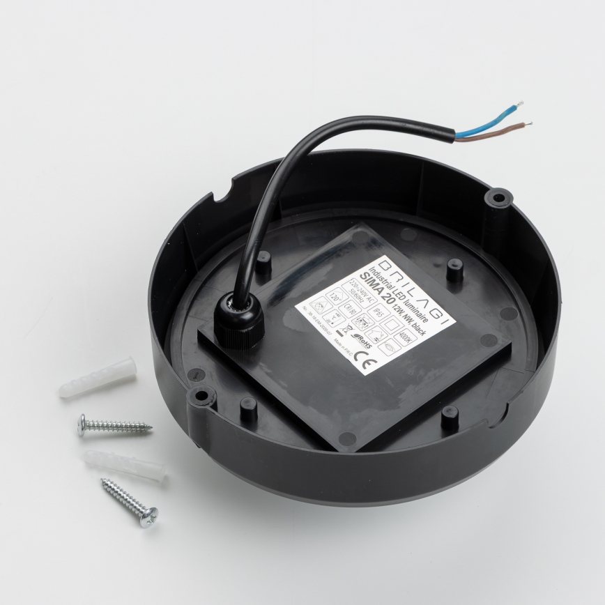 Brilagi - LED Industrijska stropna svetilka SIMA LED/12W/230V IP65 črna