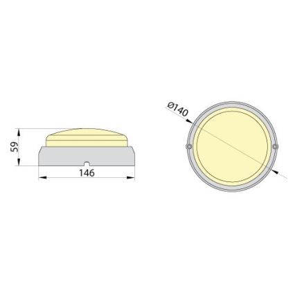 Brilagi - LED Industrijska stropna svetilka SIMA LED/12W/230V IP65 črna