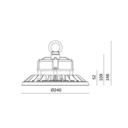 Brilagi - LED industrijska stropna svetilka TITAN PRO HIGHBAY LED/100W/230V 4000K IP65