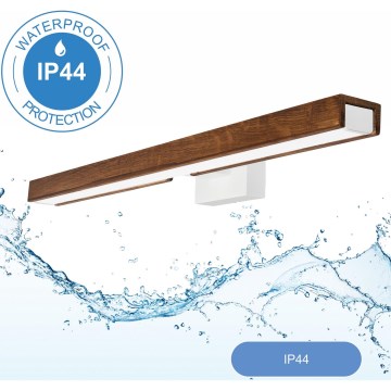 Brilagi - LED Kopalniška luč za osvetlitev ogledala WOODY MIRROR LED/12W/230V 60 cm IP44 hrast češnja/bela