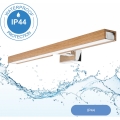 Brilagi - LED Kopalniška luč za osvetlitev ogledala WOODY MIRROR LED/12W/230V 60 cm IP44 hrast/sijajni krom