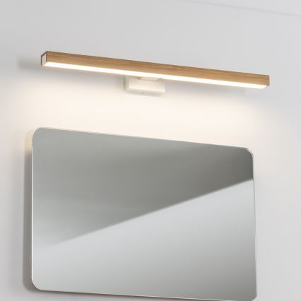 Brilagi - LED Kopalniška luč za osvetlitev ogledala WOODY MIRROR LED/12W/230V 60 cm IP44 hrast/bela