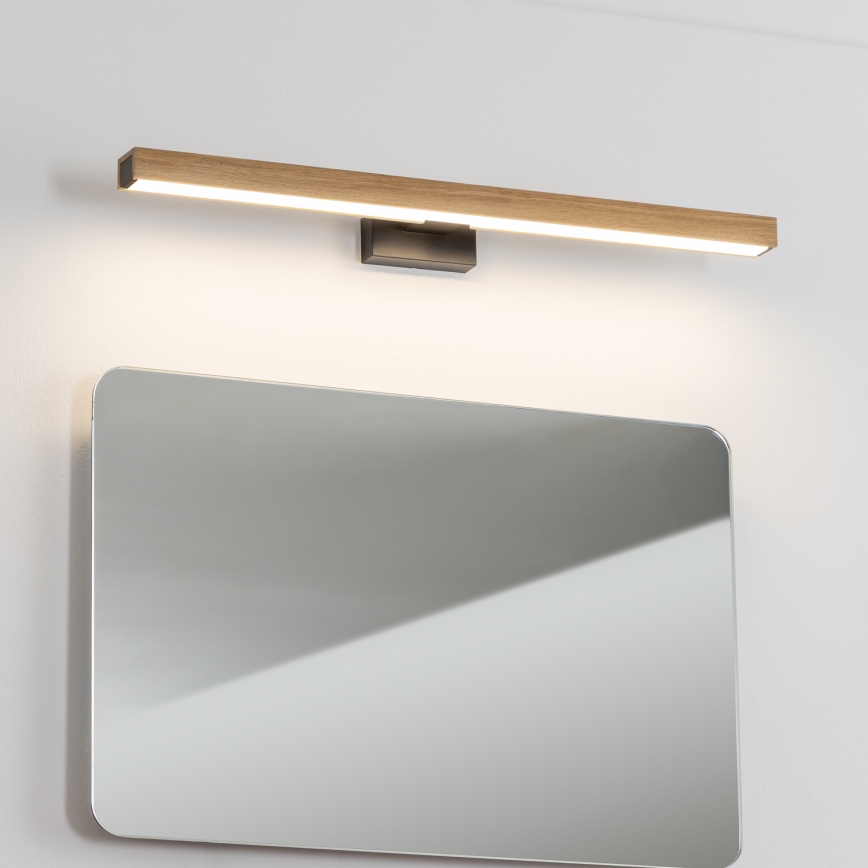 Brilagi - LED Kopalniška luč za osvetlitev ogledala WOODY MIRROR LED/12W/230V 60 cm IP44 hrast/črna