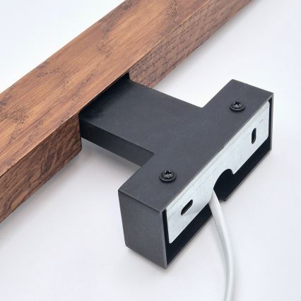 Brilagi - LED Kopalniška luč za osvetlitev ogledala WOODY MIRROR LED/12W/230V 60 cm IP44 hrast češnja/črna