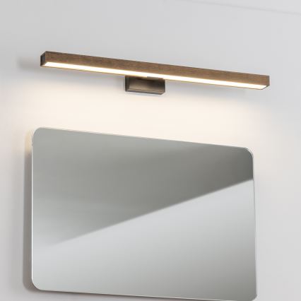 Brilagi - LED Kopalniška luč za osvetlitev ogledala WOODY MIRROR LED/12W/230V 60 cm IP44 hrast oreh/črna
