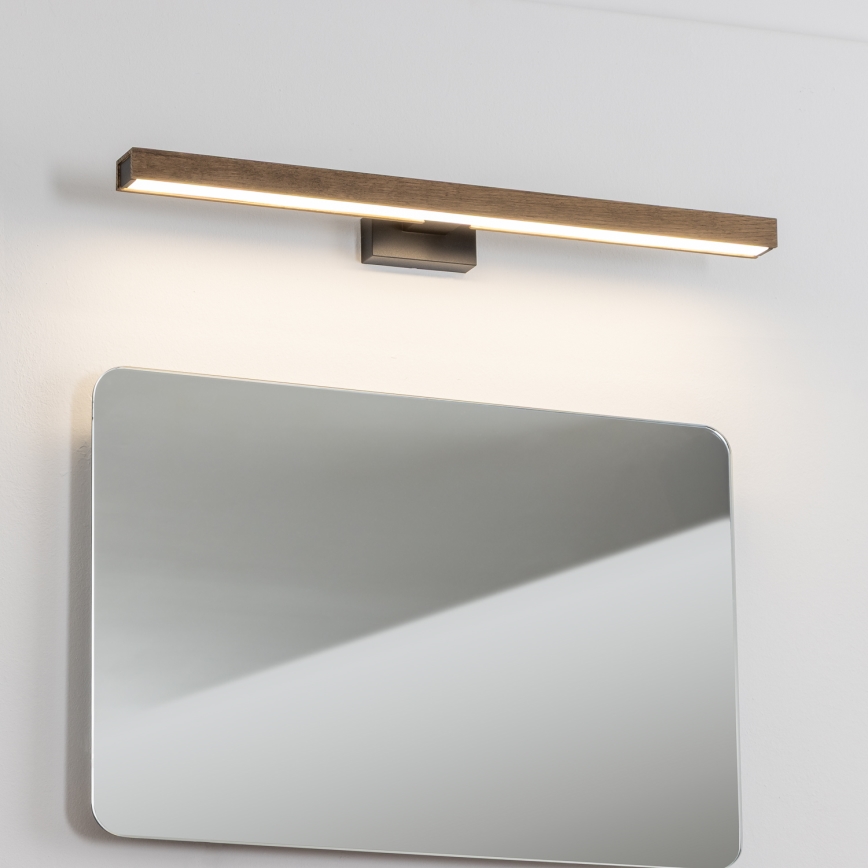 Brilagi - LED Kopalniška luč za osvetlitev ogledala WOODY MIRROR LED/12W/230V 60 cm IP44 hrast oreh/črna