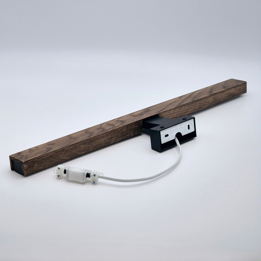 Brilagi - LED Kopalniška luč za osvetlitev ogledala WOODY MIRROR LED/12W/230V 60 cm IP44 hrast oreh/črna