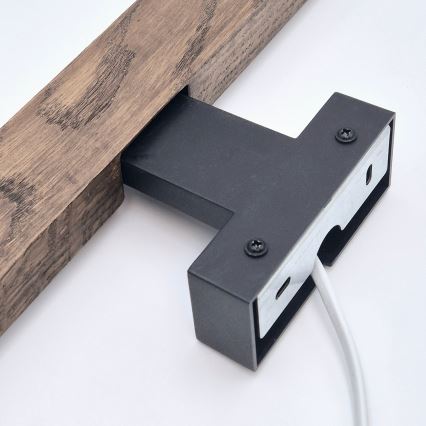 Brilagi - LED Kopalniška luč za osvetlitev ogledala WOODY MIRROR LED/12W/230V 60 cm IP44 hrast oreh/črna