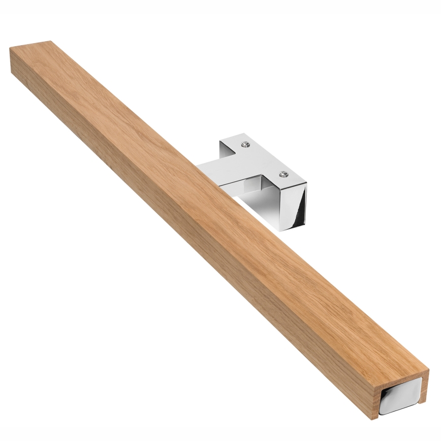 Brilagi - LED Kopalniška luč za osvetlitev ogledala WOODY MIRROR LED/12W/230V 60 cm IP44 hrast/sijajni krom