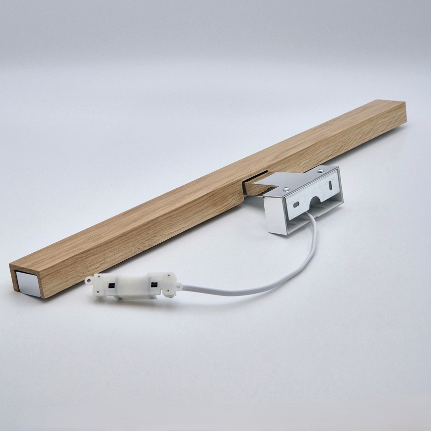 Brilagi - LED Kopalniška luč za osvetlitev ogledala WOODY MIRROR LED/12W/230V 60 cm IP44 hrast/sijajni krom