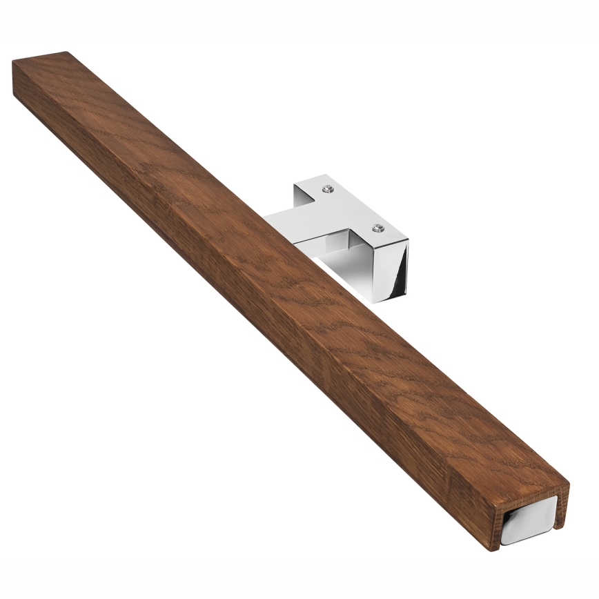 Brilagi - LED Kopalniška luč za osvetlitev ogledala WOODY MIRROR LED/12W/230V 60 cm IP44 hrast češnja/sijajni krom