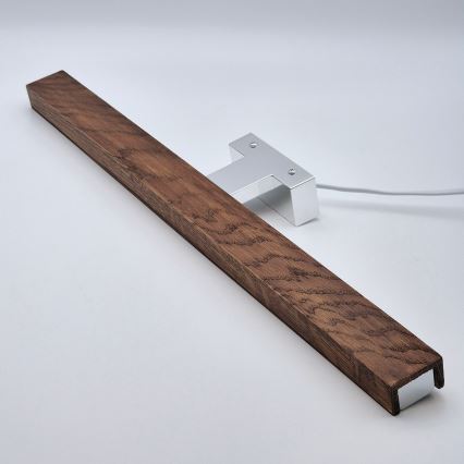 Brilagi - LED Kopalniška luč za osvetlitev ogledala WOODY MIRROR LED/12W/230V 60 cm IP44 hrast češnja/sijajni krom