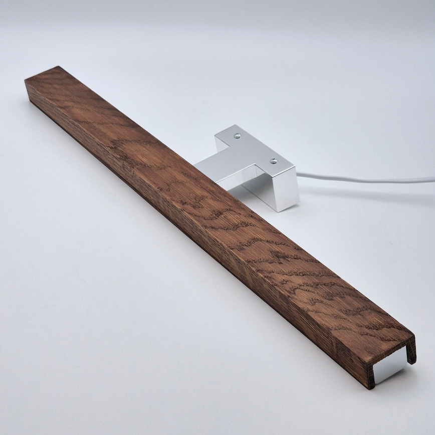 Brilagi - LED Kopalniška luč za osvetlitev ogledala WOODY MIRROR LED/12W/230V 60 cm IP44 hrast češnja/sijajni krom