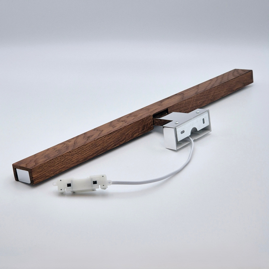 Brilagi - LED Kopalniška luč za osvetlitev ogledala WOODY MIRROR LED/12W/230V 60 cm IP44 hrast češnja/sijajni krom