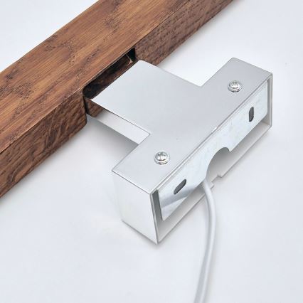Brilagi - LED Kopalniška luč za osvetlitev ogledala WOODY MIRROR LED/12W/230V 60 cm IP44 hrast češnja/sijajni krom