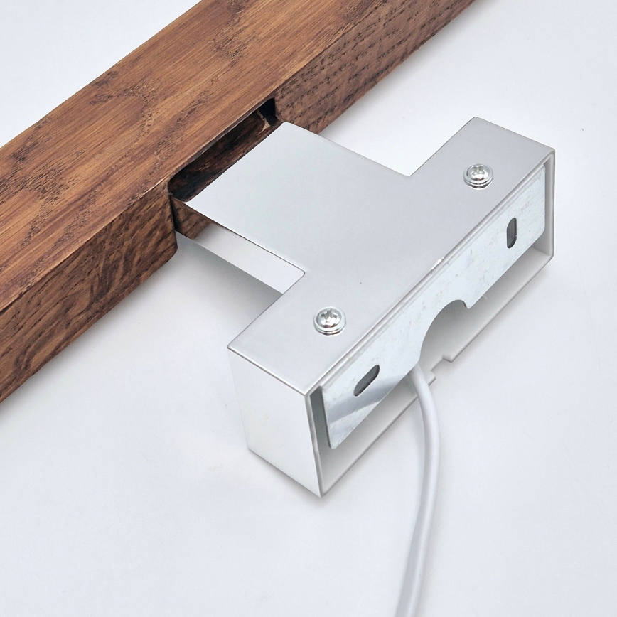 Brilagi - LED Kopalniška luč za osvetlitev ogledala WOODY MIRROR LED/12W/230V 60 cm IP44 hrast češnja/sijajni krom