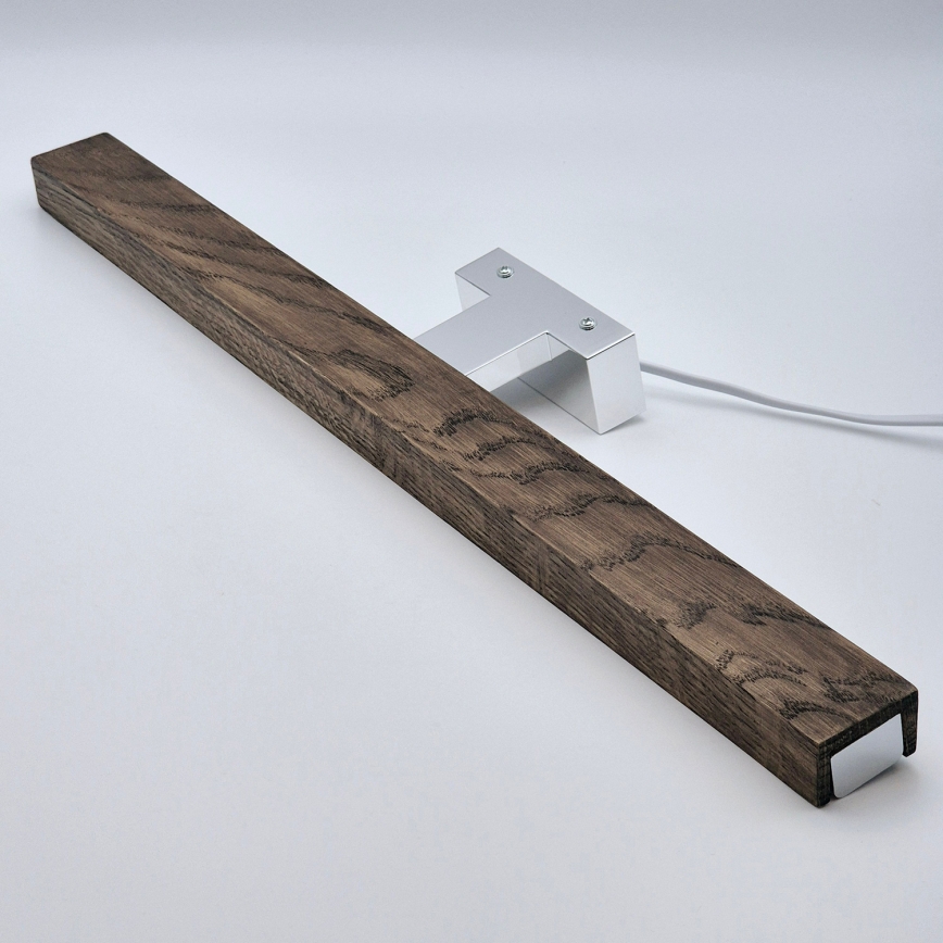 Brilagi - LED Kopalniška luč za osvetlitev ogledala WOODY MIRROR LED/12W/230V 60 cm IP44 hrast oreh/sijajni krom