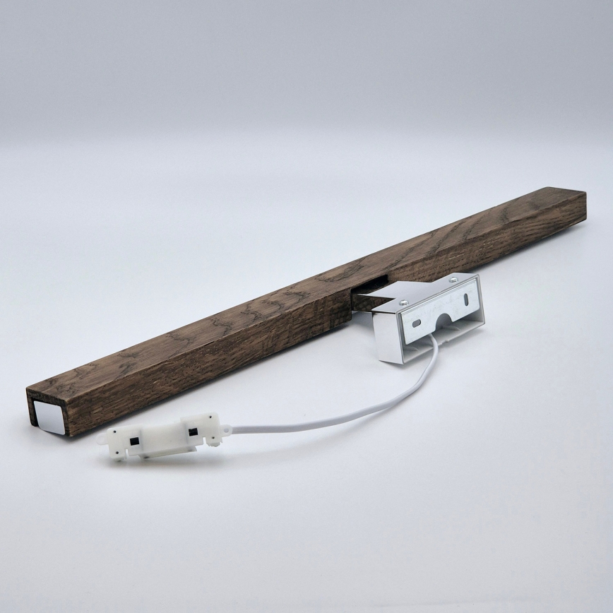 Brilagi - LED Kopalniška luč za osvetlitev ogledala WOODY MIRROR LED/12W/230V 60 cm IP44 hrast oreh/sijajni krom