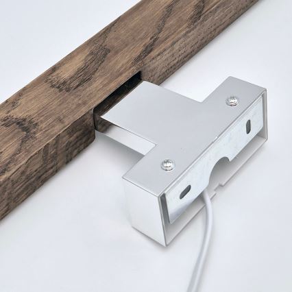 Brilagi - LED Kopalniška luč za osvetlitev ogledala WOODY MIRROR LED/12W/230V 60 cm IP44 hrast oreh/sijajni krom