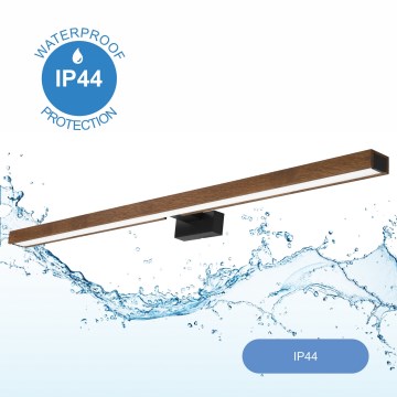 Brilagi - LED Kopalniška luč za osvetlitev ogledala WOODY MIRROR LED/15W/230V 90 cm IP44 hrast češnja/črna