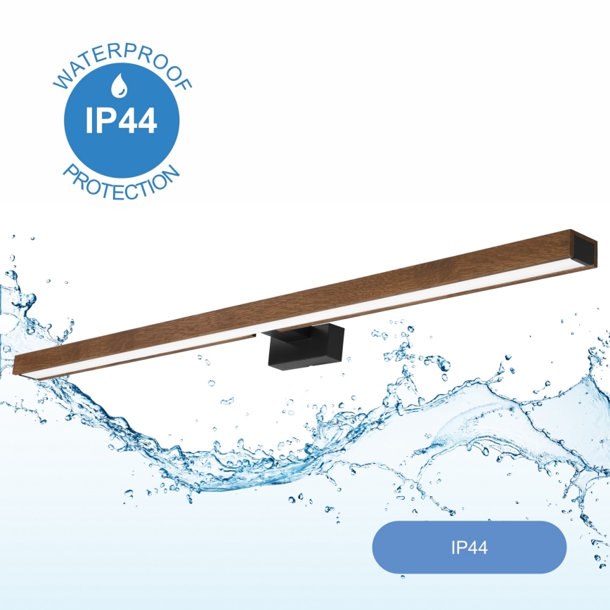 Brilagi - LED Kopalniška luč za osvetlitev ogledala WOODY MIRROR LED/15W/230V 90 cm IP44 hrast češnja/črna