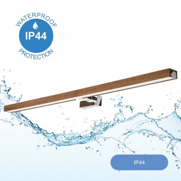 Brilagi - LED Kopalniška luč za osvetlitev ogledala WOODY MIRROR LED/15W/230V 90 cm IP44 hrast češnja/sijajni krom