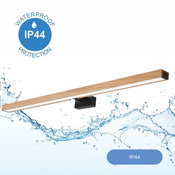 Brilagi - LED Kopalniška luč za osvetlitev ogledala WOODY MIRROR LED/15W/230V 90 cm IP44 hrast/črna