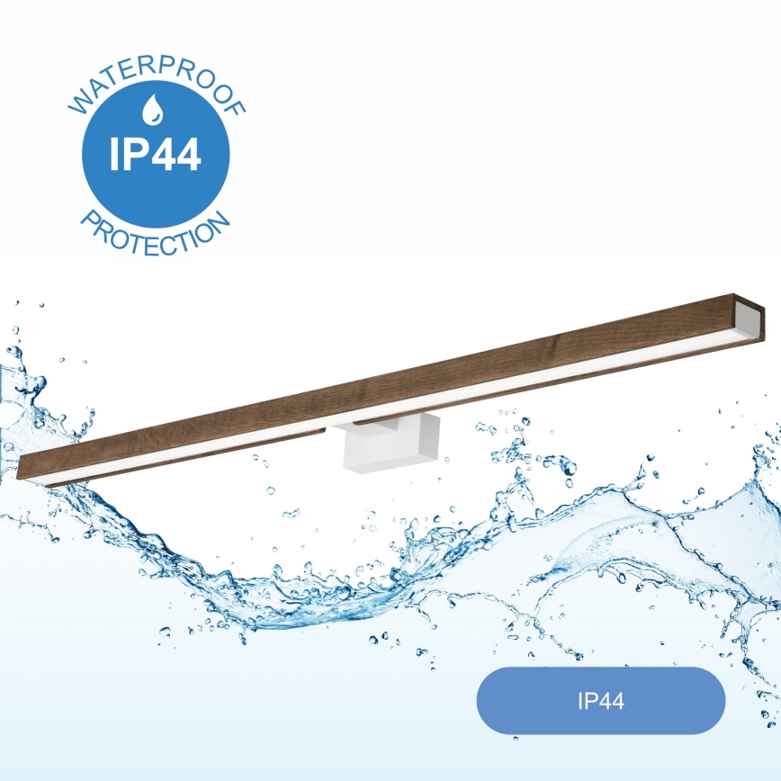 Brilagi - LED Kopalniška luč za osvetlitev ogledala WOODY MIRROR LED/15W/230V 90 cm IP44 hrast oreh/bela