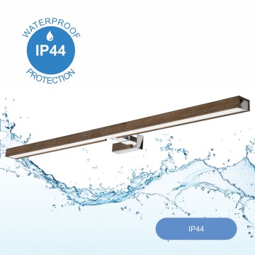 Brilagi - LED Kopalniška luč za osvetlitev ogledala WOODY MIRROR LED/15W/230V 90 cm IP44 hrast oreh/sijajni krom