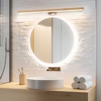 Brilagi - LED Kopalniška luč za osvetlitev ogledala WOODY MIRROR LED/15W/230V 90 cm IP44 hrast/bela