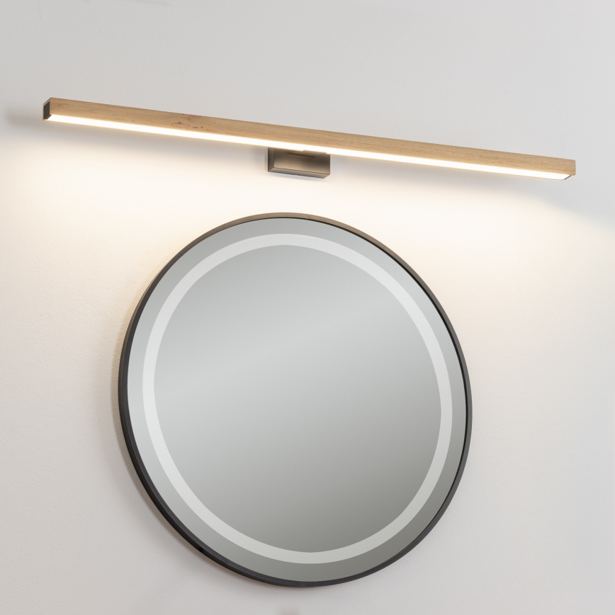Brilagi - LED Kopalniška luč za osvetlitev ogledala WOODY MIRROR LED/15W/230V 90 cm IP44 hrast/črna