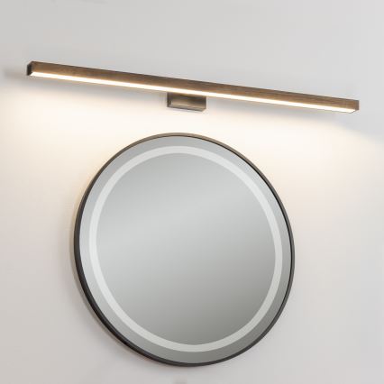 Brilagi - LED Kopalniška luč za osvetlitev ogledala WOODY MIRROR LED/15W/230V 90 cm IP44 hrast oreh/črna