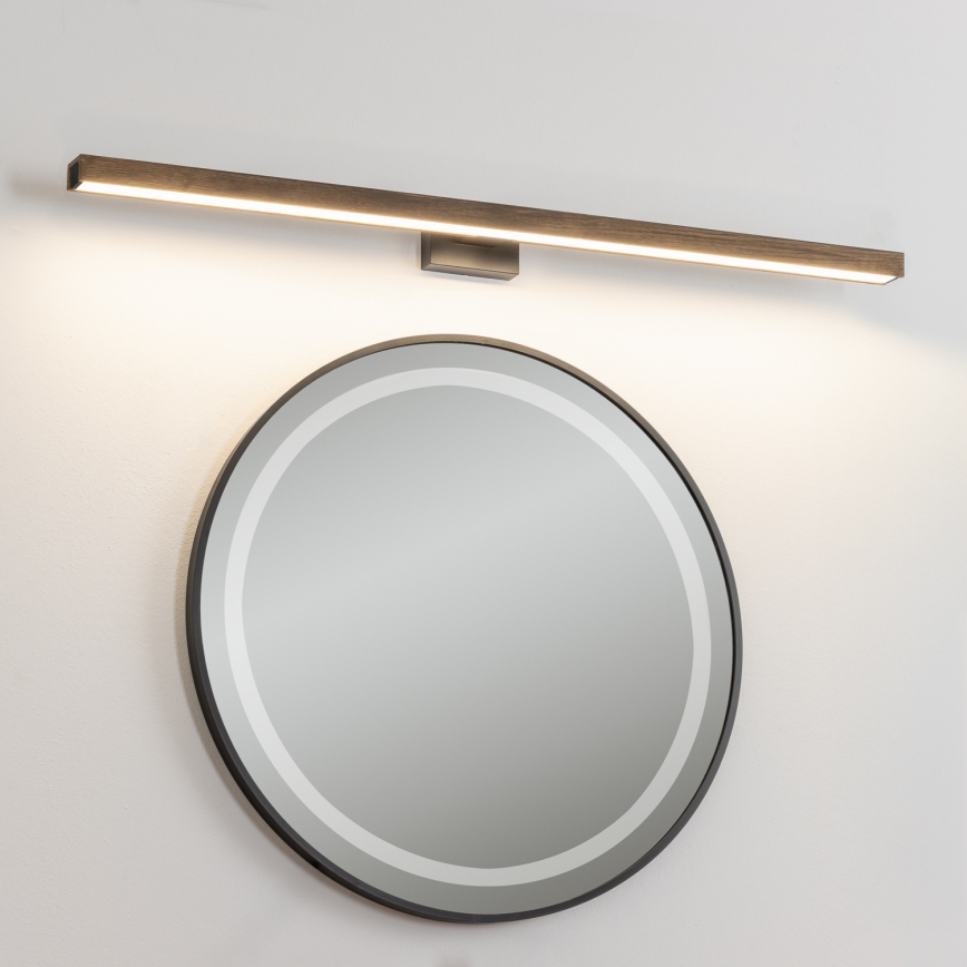 Brilagi - LED Kopalniška luč za osvetlitev ogledala WOODY MIRROR LED/15W/230V 90 cm IP44 hrast oreh/črna