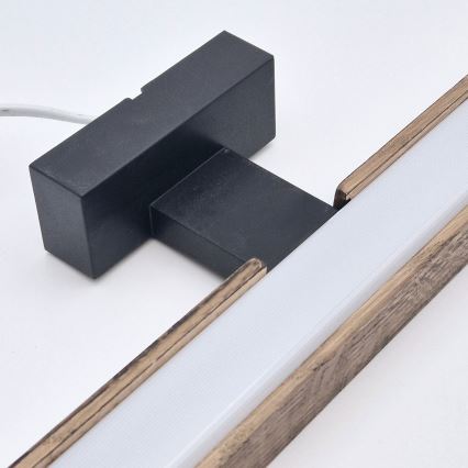 Brilagi - LED Kopalniška luč za osvetlitev ogledala WOODY MIRROR LED/15W/230V 90 cm IP44 hrast oreh/črna